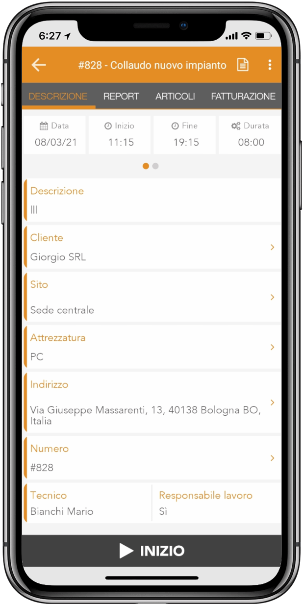 Applicazione synchroteam - gestione interventi da app